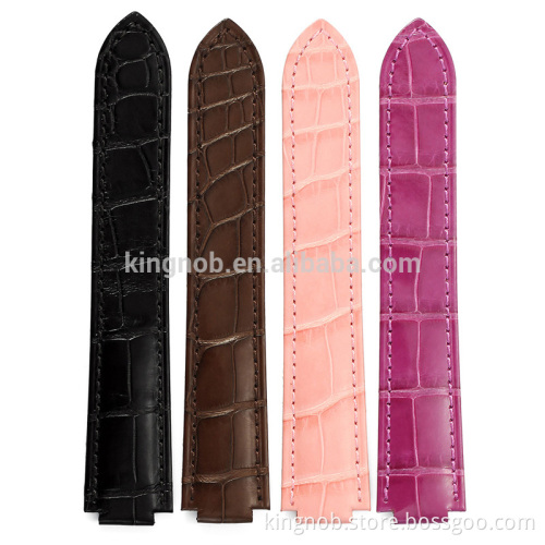 14mm 16mm 18mm 20mm 22mm Genuine Real Alligator Leather Watch Band Strap for Ca-tier Ballon Blue